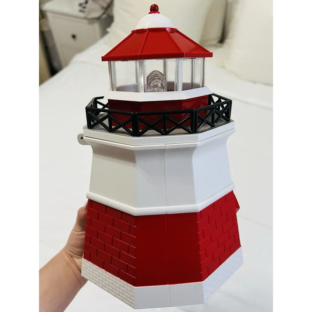 Vintage Light House Cookie Jar 1999 Turns On-Adding Cookies‎ Holiday Christmas